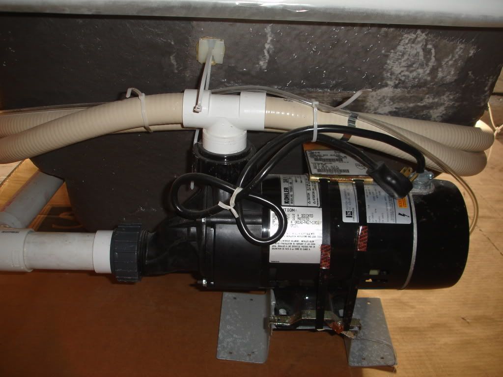 Kohler Hourglass Jacuzzi Whirlpool Jet Bath Tub 3 4HP with Air Switch